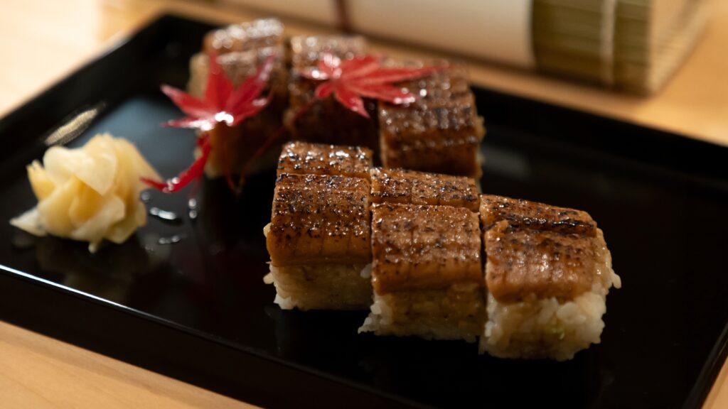 煮穴子の棒寿司
